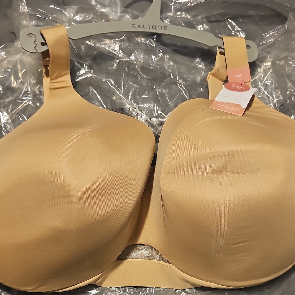 New With Tags - Cacique Tan Underwire Bra with Molded Cups 46F